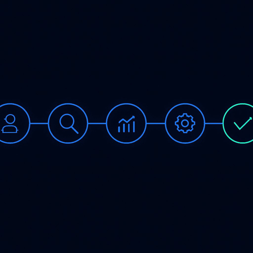 ShiFt build process timeline: diagnose, design, build, integrate, and hand off an owned growth system.