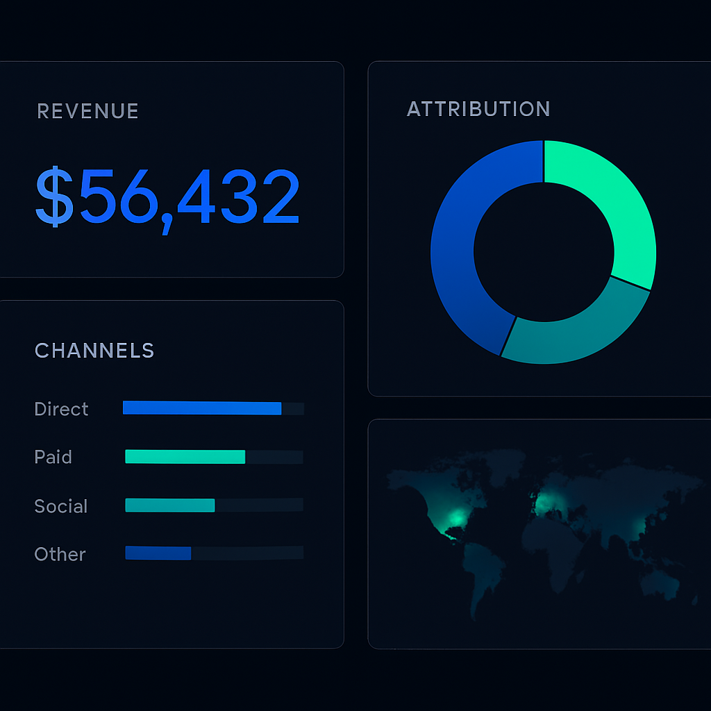 ShiFt Flight Tracker dashboard showing lead quality, booking rate, revenue attribution, and ROI metrics in real time.
